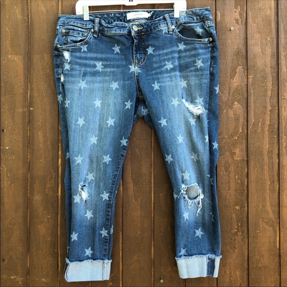Torrid star Capri jeans size 18